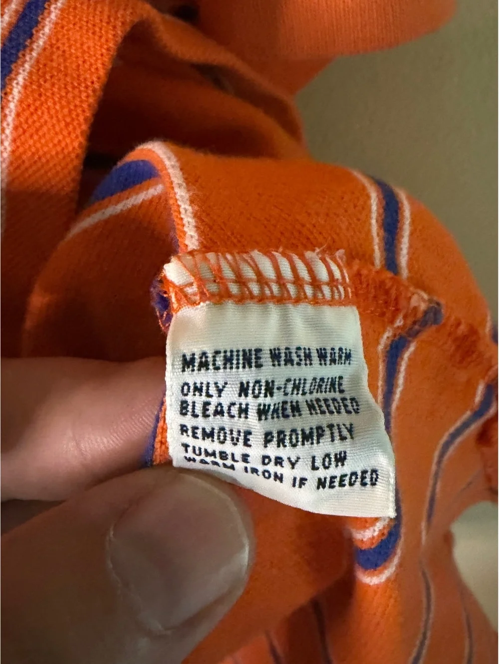 Polo Ralph Lauren Orange Striped Cotton Polo Shirt XL